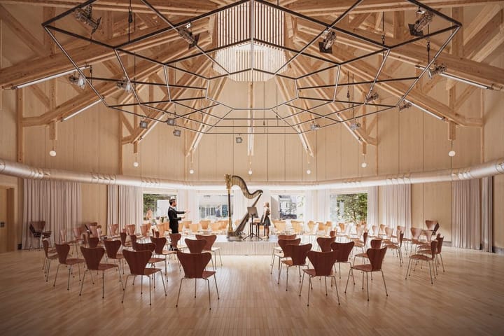Salle de spectacle — HAHA Architectes · Épinal · 2024, perspective 3D par Koja Studio