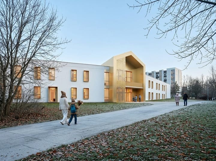 EHPAD — AACT+ et Tourret Architectes · Dole · 2026, perspective 3D par Koja Studio