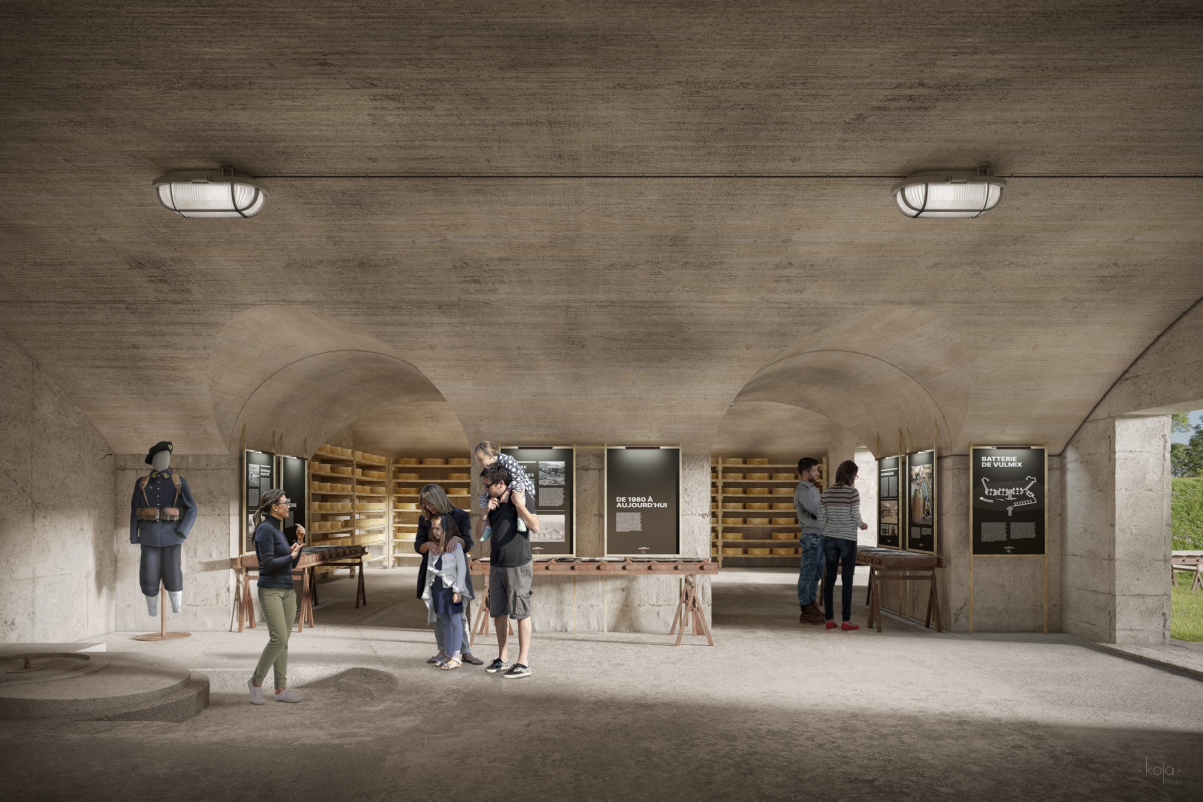 Reconversion d'un fort militaire — Cave d'affinage de Savoie · Bourg-Saint-Maurice · 2021 — vue 2