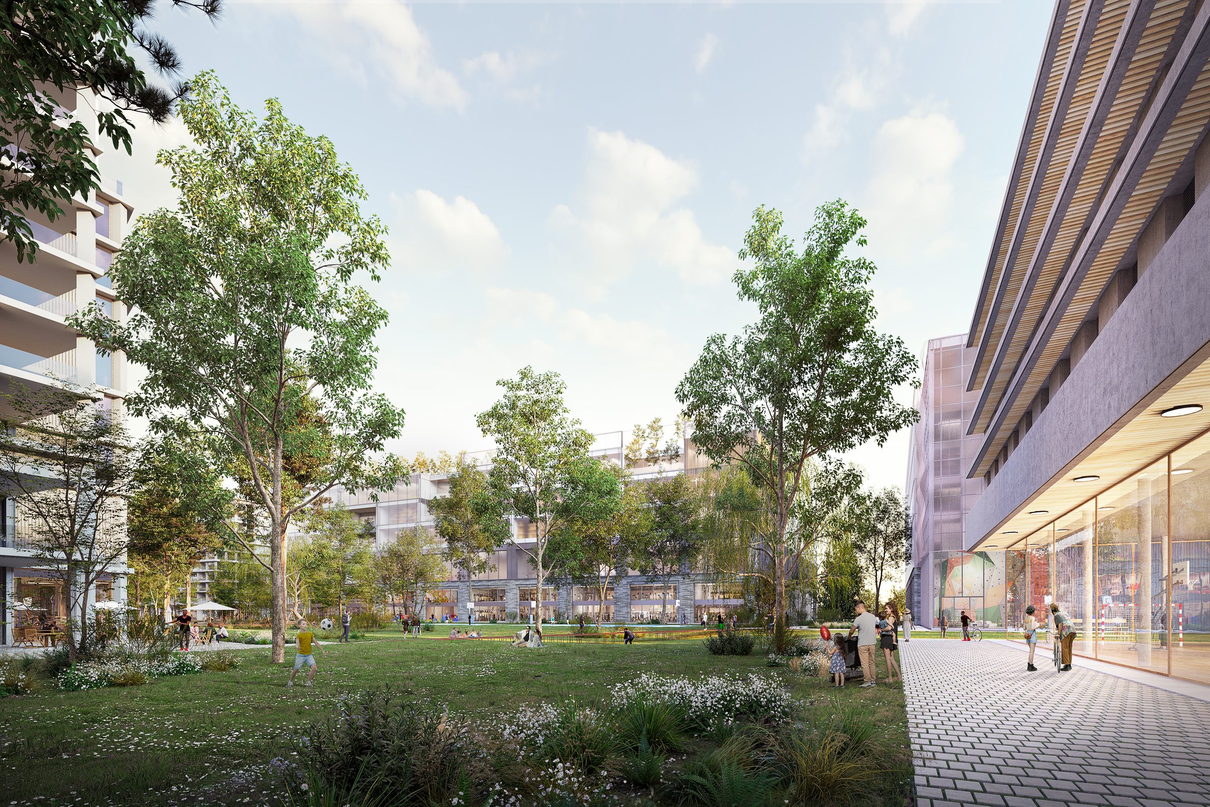 Projet urbain pour opération mixte — COBE Architecture · Saint-Ouen · 2024 · Projet lauréat — vue 2
