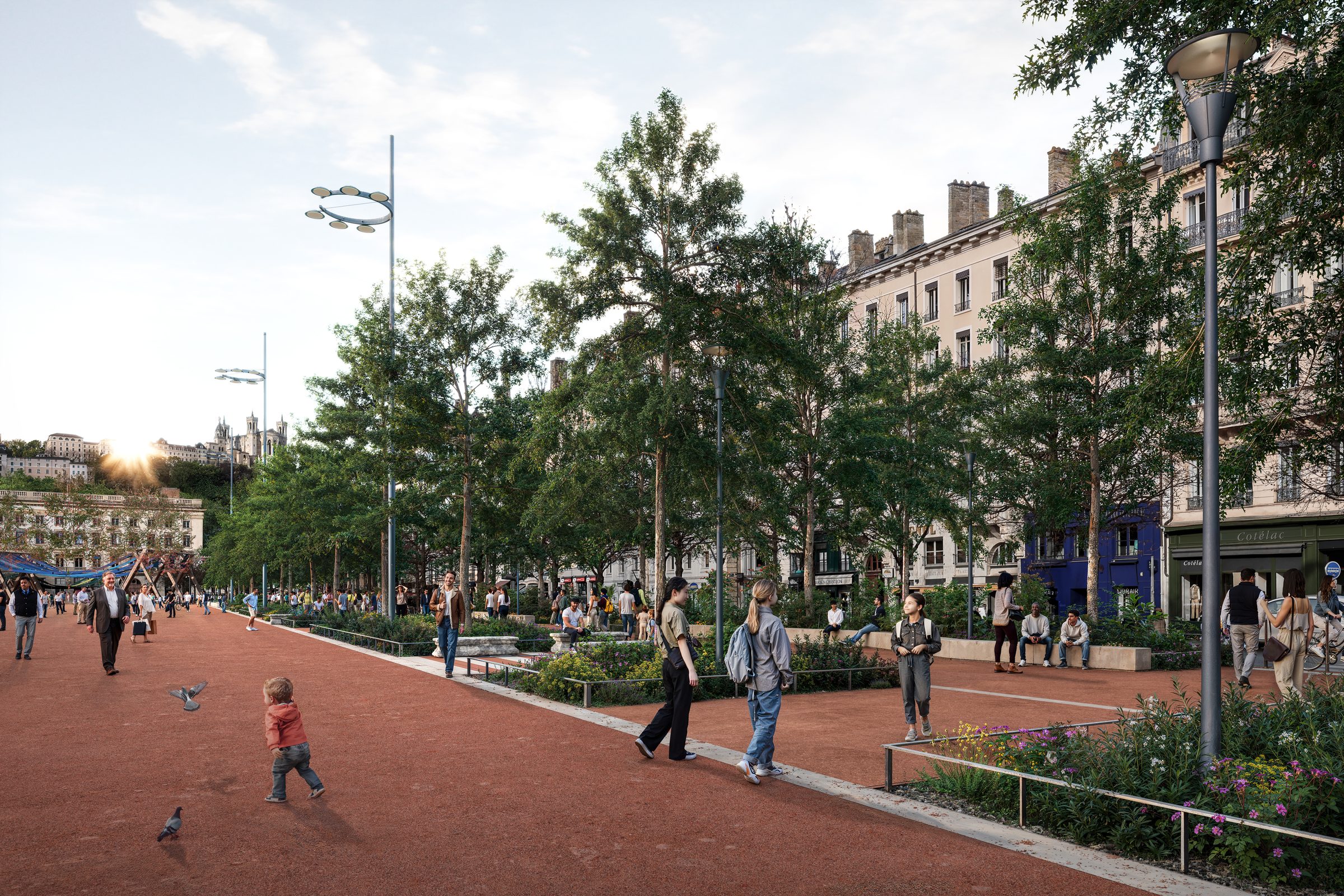 Mail piéton — Eranthis Paysage · Lyon · 2026 · Projet lauréat — vue 2