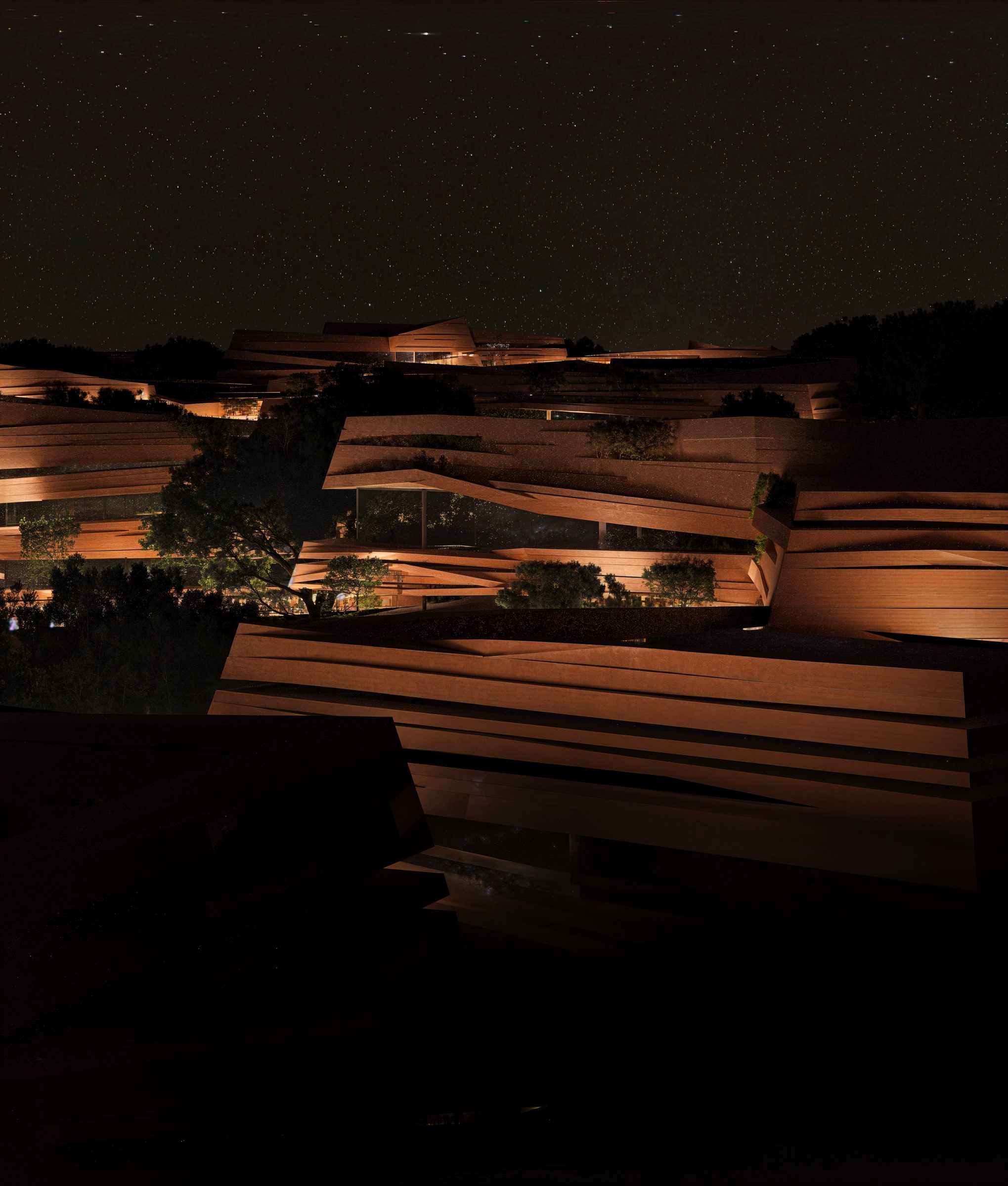 Programme mixte logements et hôtellerie — Kengo Kuma & Associates · Faro, Portugal · 2025 — vue 3