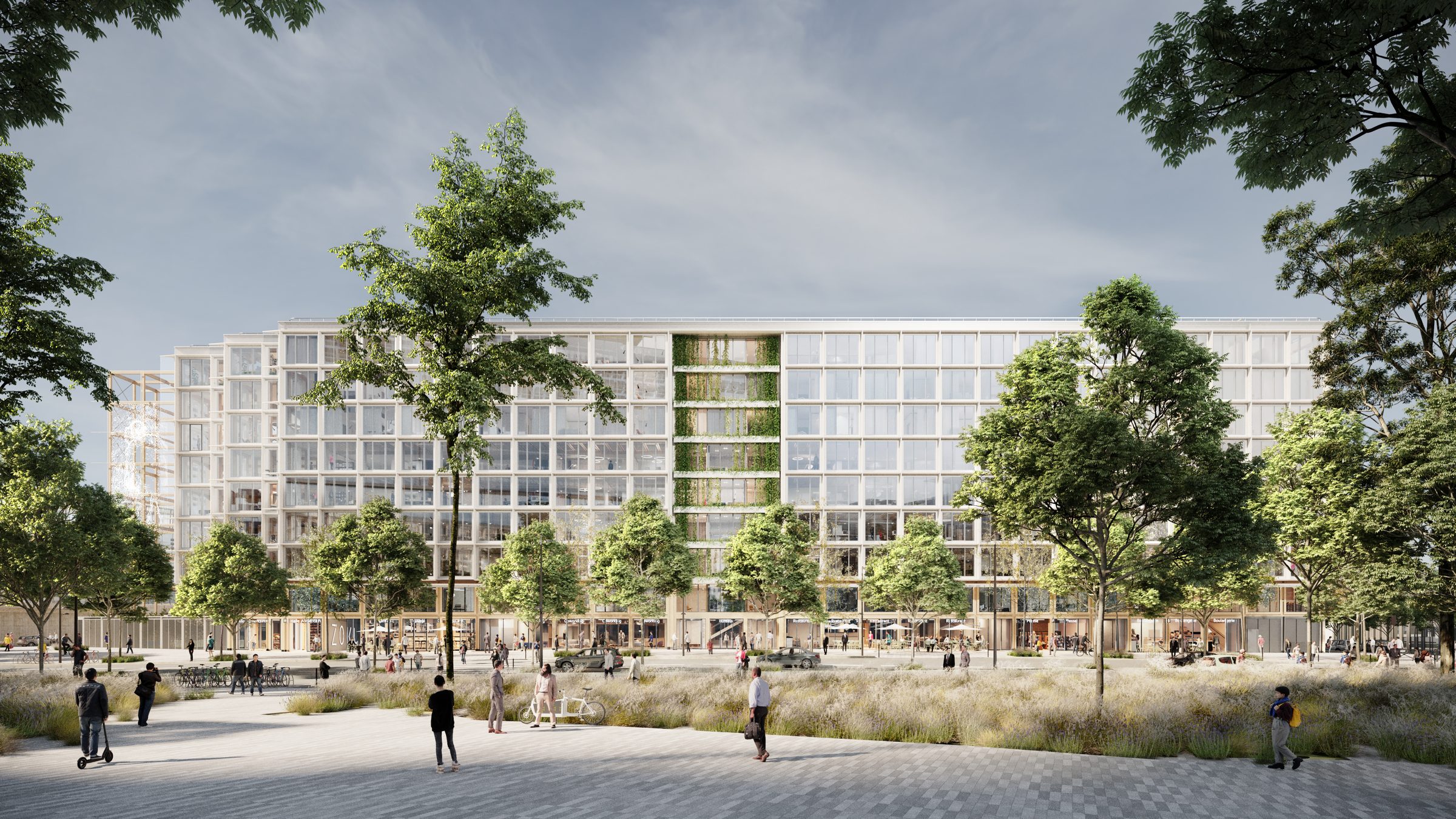 Ensemble mixte de bureaux, hôtellerie et commerces — PCA-STREAM · Batignolles · 2020 · Projet lauréat — vue 2