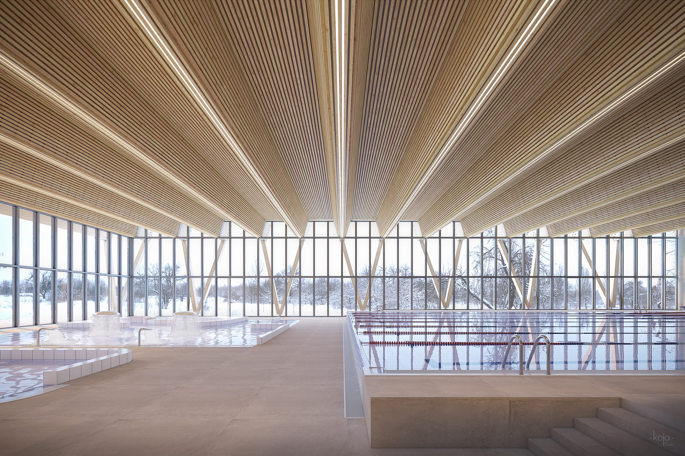 Centre aquatique et spa — Studio T · Suisse · Projet lauréat · 2025 — vue 2