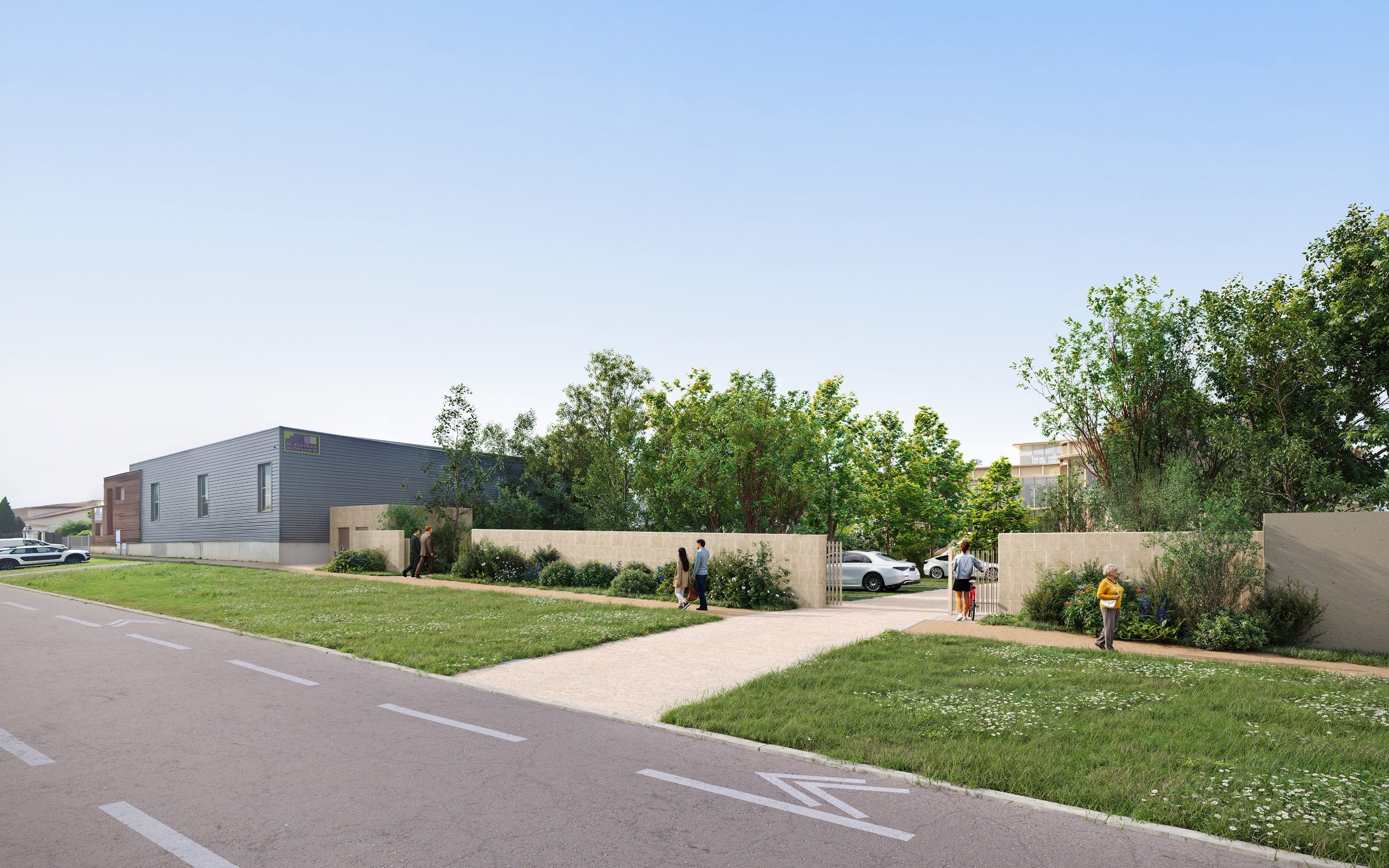 Ensemble de bureaux — SUD Architectes · Écully · 2025 · Projet lauréat — vue 2