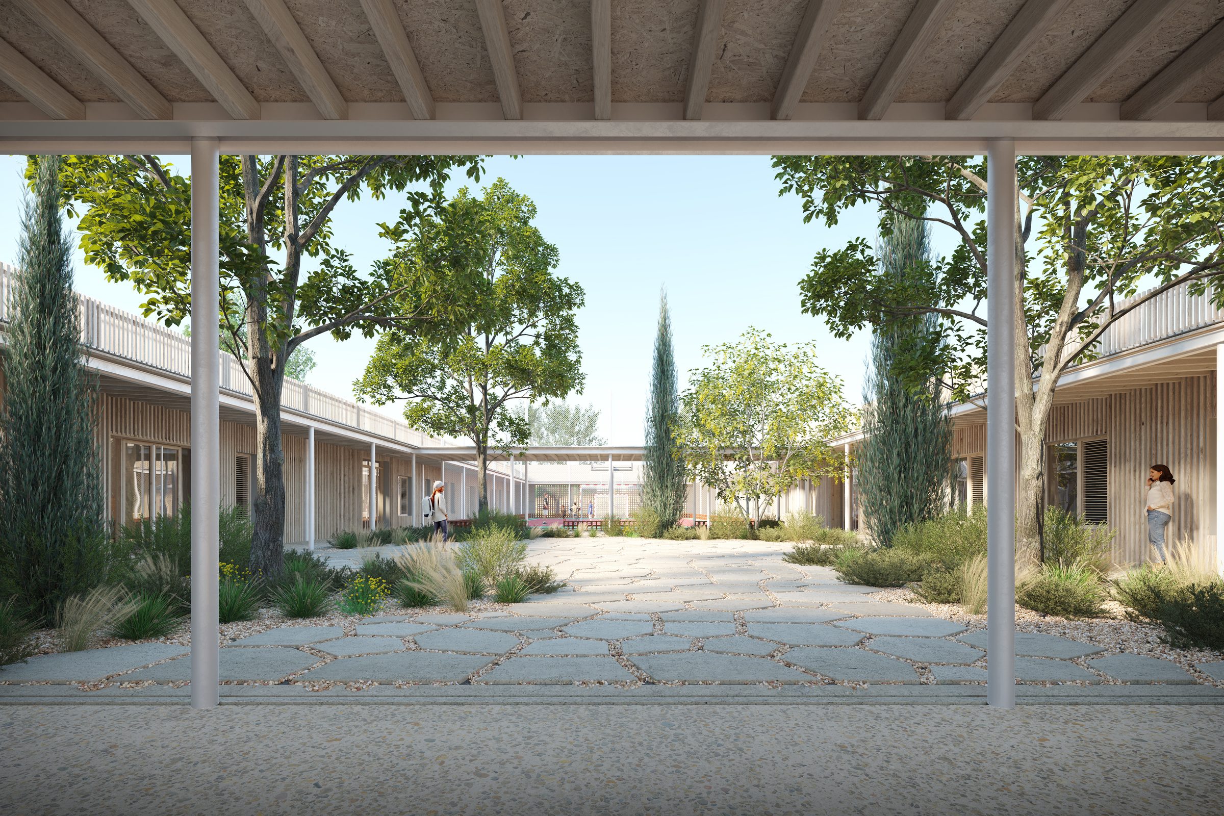 Pôle culture et jeunesse — Tectoniques · Vaison-la-Romaine · 2022 · Projet lauréat — vue 2