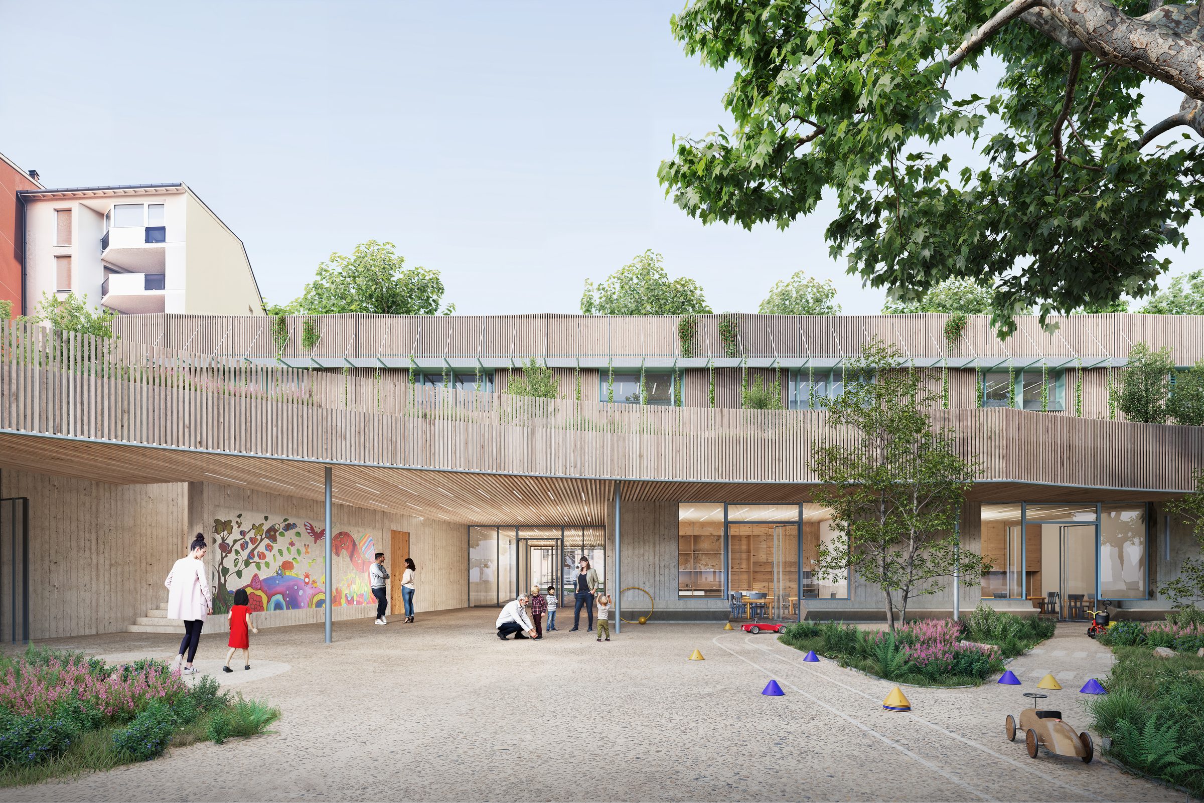 Groupe scolaire — Tectoniques · Villeurbanne · 2024 — vue 3