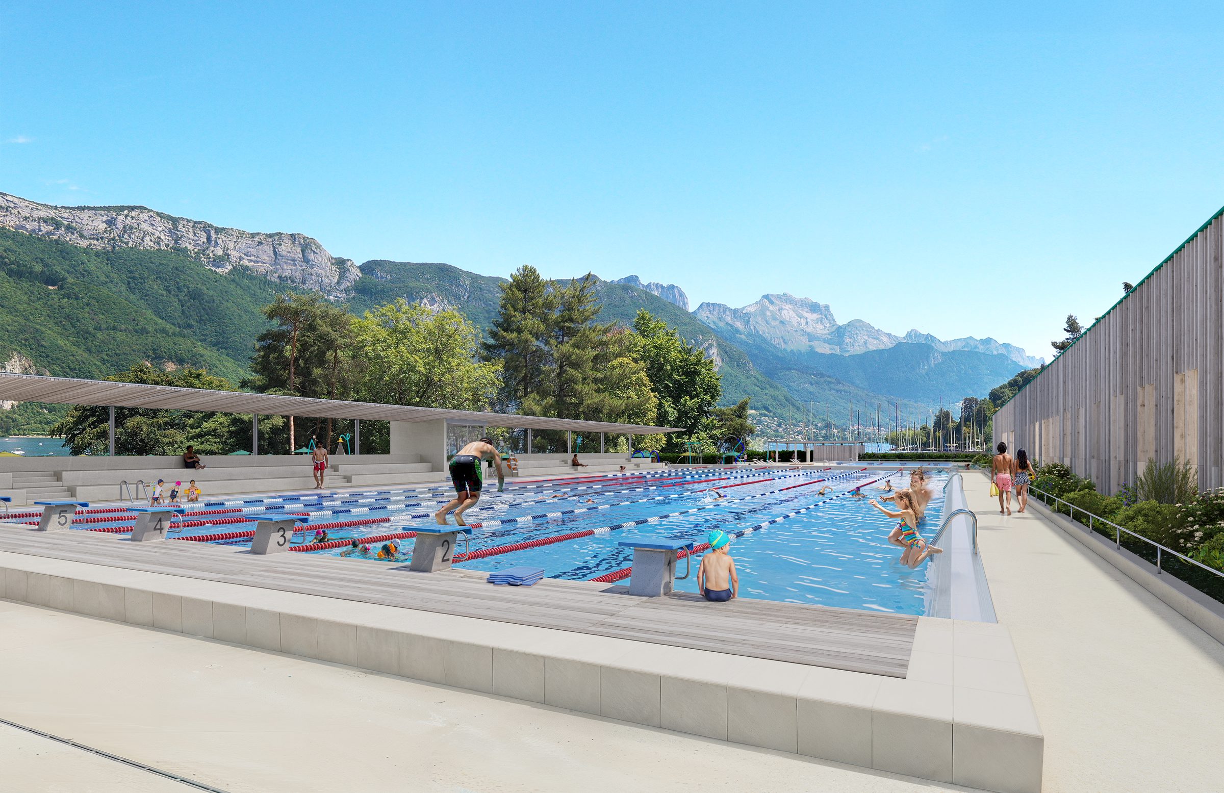 Centre nautique — TNA Architectes · Annecy · 2025 · Projet lauréat — vue 2
